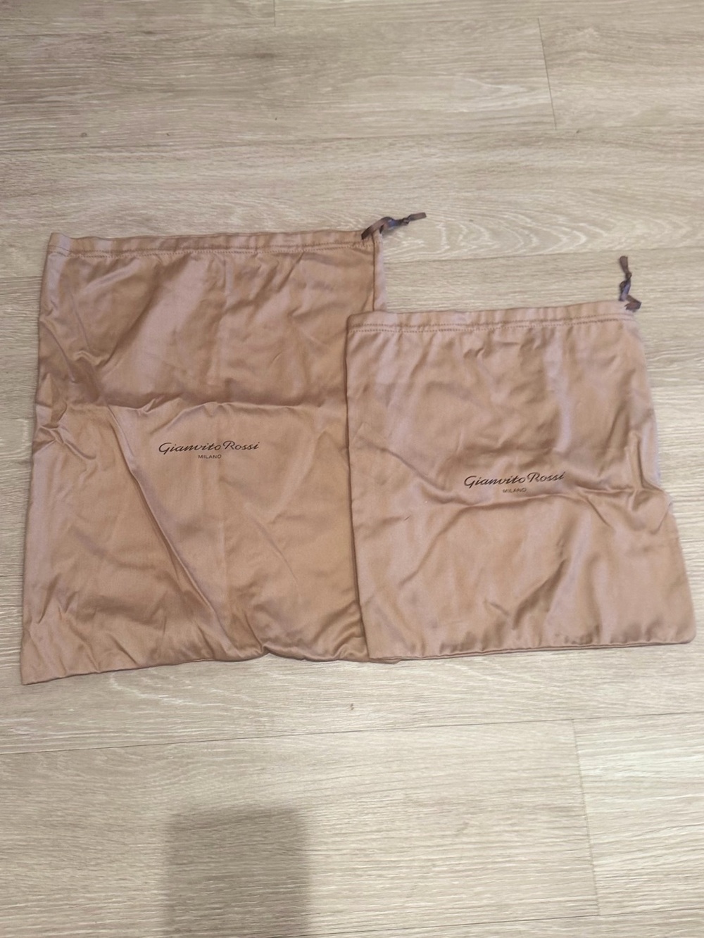 Gianvito Rossi Blush Drawstring Dust Bags (Set of 2)